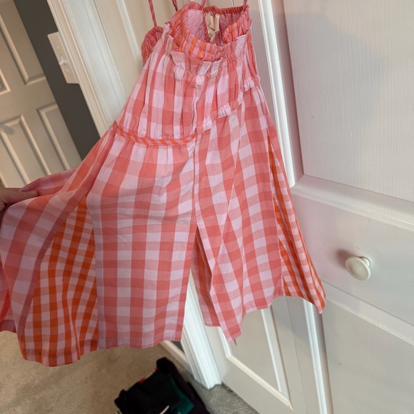Anthropologie Pink and Orange Gingham Top, Size M - Picture 6 of 11